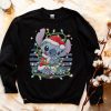 Disney Lilo And Stitch Christmas Lights Portrait Unisex Sweatshirt
