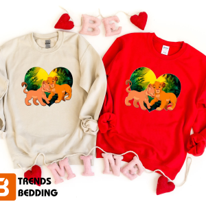 Disney Simba And Nala Valentine Sweatshirt