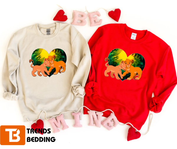 Disney Simba And Nala Valentine Sweatshirt