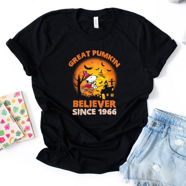 Disney Snoopy Great Pumpkin Believer Since 1966 Super Cute Shirt