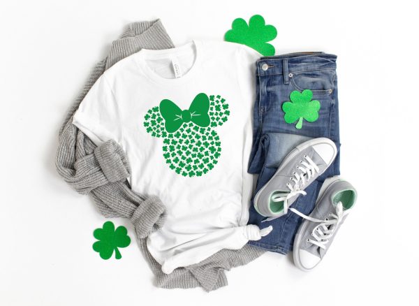 Disney St Patricks Day Shamrock Minnie Shirt