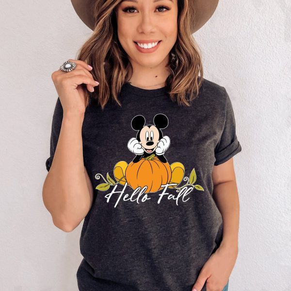 Disney Thanksgiving Hello Fall Vibes Mickey Mouse Shirt