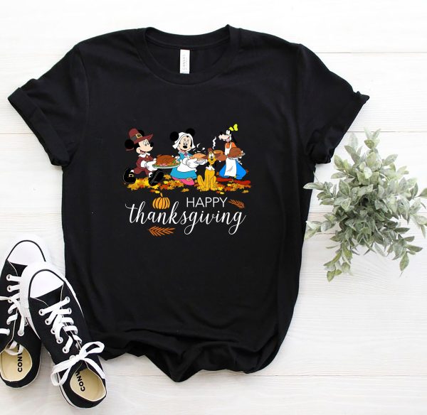 Disney Thanksgiving Micky Minnie Goofy Party Shirt