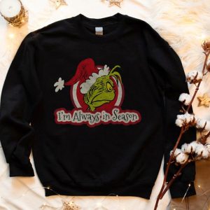 Dr. Seuss Grinch Always In Season Santa Hat Christmas Unisex T Shirt