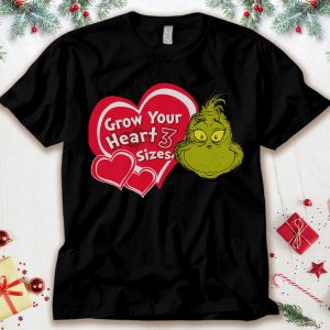 Dr. Seuss Grinch Grow Your Heart Christmas Unisex T Shirt