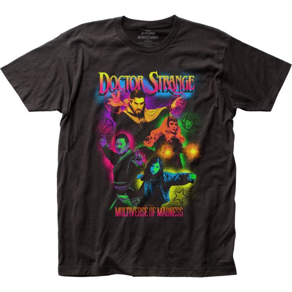 Dr. Strange Neon Splatter Mens T Shirt Black_1475