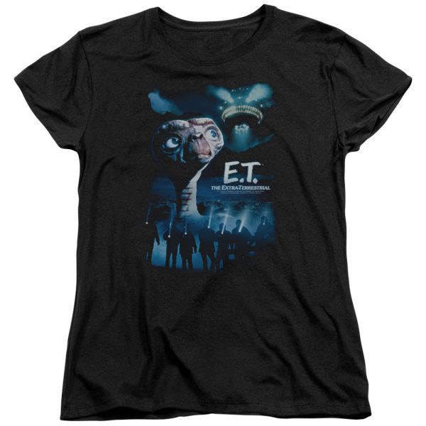 ET the Extra Terrestrial Going Home Womens T Shirt Black