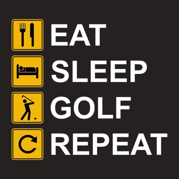 Eat Sleep Golf Repeat – T-shirt