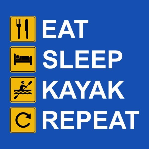 Eat Sleep Kayak Repeat – T-shirt