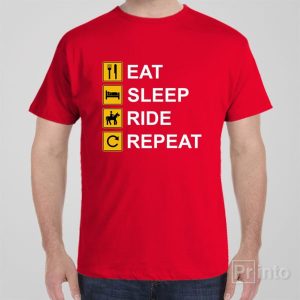 Eat Sleep Ride Horses Repeat T shirt 1