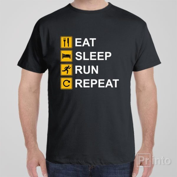 Eat Sleep Run Repeat – T-shirt