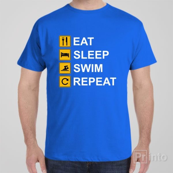 Eat Sleep Swim Repeat – T-shirt