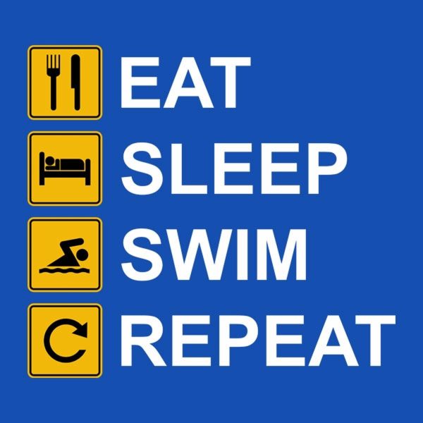 Eat Sleep Swim Repeat – T-shirt