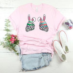 Egg Skeleton Cute Easter Bunny Tee