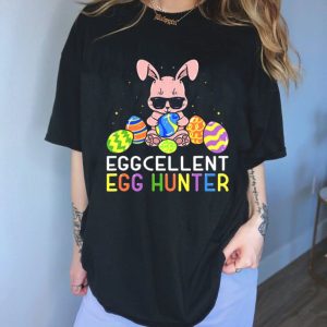 Eggcellent Egg Hunter Easter Bunny Tee