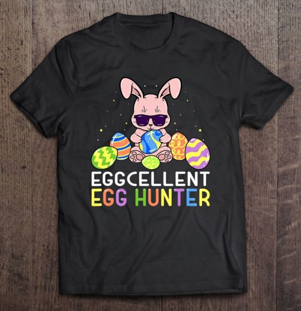 Eggcellent Egg Hunter Easter Bunny Tee