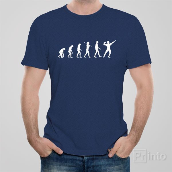 Evolution of bodybuilder – T-shirt