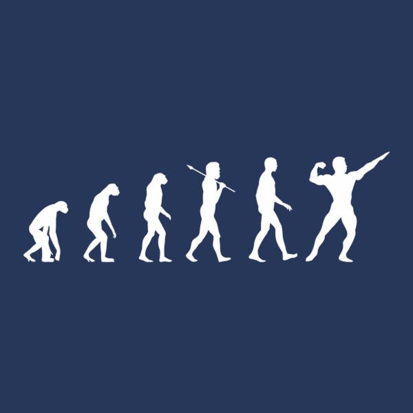 Evolution of bodybuilder – T-shirt