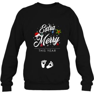 Extra Merry This Year Christmas Pregnancy Announcement Sweatshirt