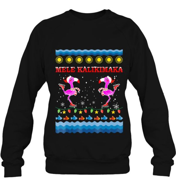 Fa La Flamingo Ugly Christmas Sweater Mele Kalikimaka Sweatshirt