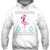 Fa La Mingo Funny Pink Flamingo In Santa Hat Christmas Hoodie Shirt