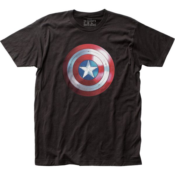 Falcon and the Winter Soldier Cap Logo Mens T Shirt Black_7141