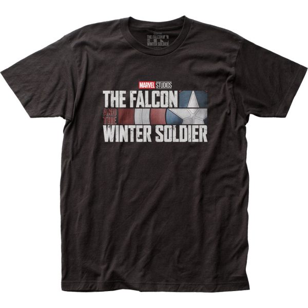 Falcon and the Winter Soldier FWS Logo Mens T Shirt Black_4992
