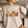 Fall Coffee Cute Halloween Pumpkin Latte Drink Cup Shirt