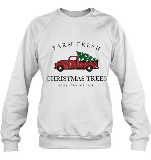 Farm Fresh Christmas Trees Vintage Truck Holiday Gift Shirt