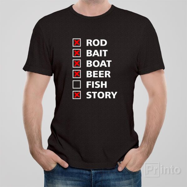 Fishing checklist – T-shirt