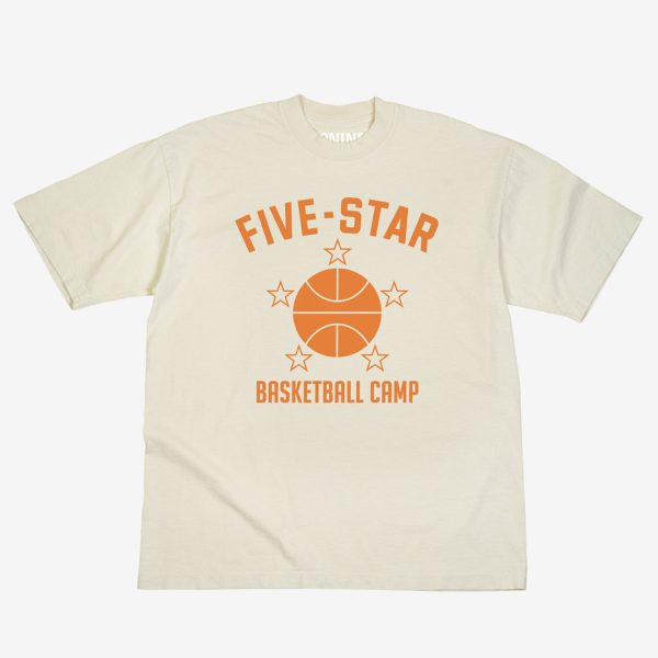 Five Star Basketball Camp Creme Heavy T