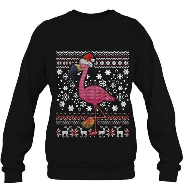 Flamingo Taco Santa Hat Christmas Sweatshirt Gift For Kids