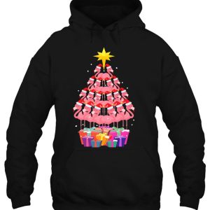 Flamingo Ugly Christmas Tree Sweater Hoodie Shirt