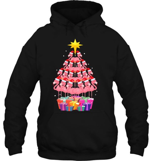 Flamingo Ugly Christmas Tree Sweater Hoodie Shirt