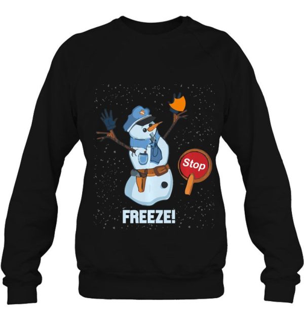 Freeze Snowman Police Christmas Shirt