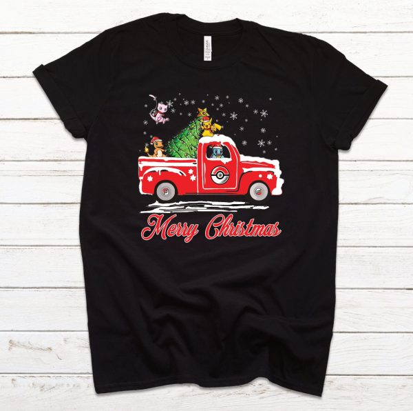 Friends Pokemon Christmas Car Truck Shirt