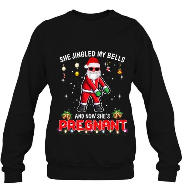 Funny Christmas Pregnancy Announcement Sweatshirt For Dad