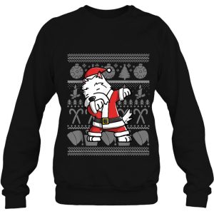 Funny Dabbing Westie Dog Ugly Christmas Sweatshirt
