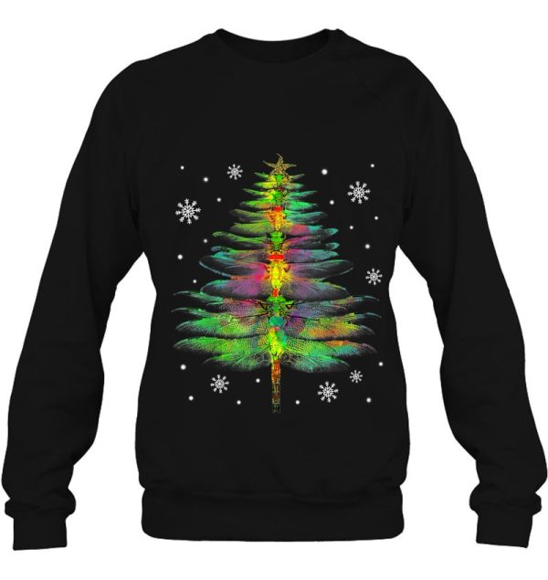 Funny Dragonfly Christmas Tree Sweatshirt Gift Xmas