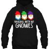 Funny Gardening Gnome Gift Hanging With My Gnomies Hoodie