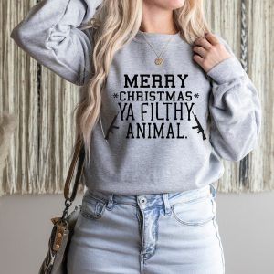 Funny Home Alone Merry Christmas Ya Filthy Animal Holiday Sweatshirt