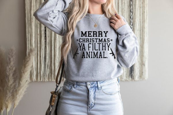 Funny Home Alone Merry Christmas Ya Filthy Animal Holiday Sweatshirt