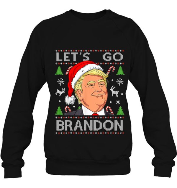 Funny Let’s Go Brandon Trump Ugly Christmas Sweater Sweatshirt