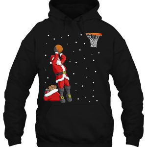 Funny Santa Claus Basketball Christmas Jumper Gift Hoodie