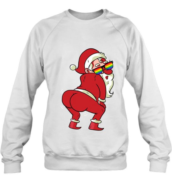 Gay Santa Claus Lgbtq Pride Rainbow Flag Christmas Gifts Sweatshirt