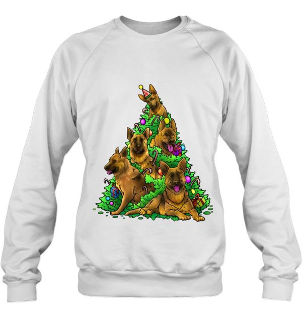 German Shepherd Christmas Tree Police Dog Canine Unit Shirt