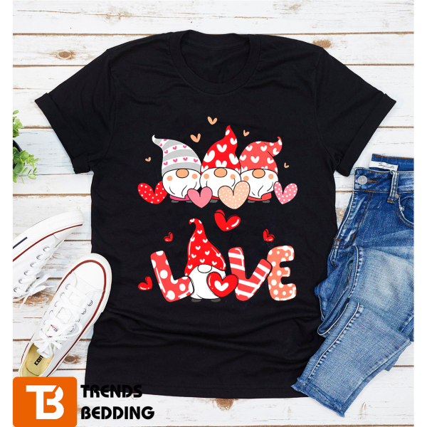 Gnome Valentines Love Unisex T-shirt Funny Gift For Couples