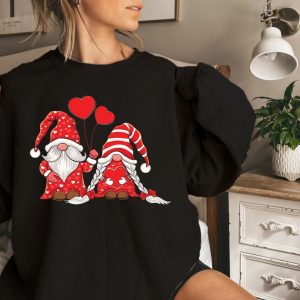 Gnomes Couple Holding Hearts Love Pattern Valentines Valentine Sweatshirt
