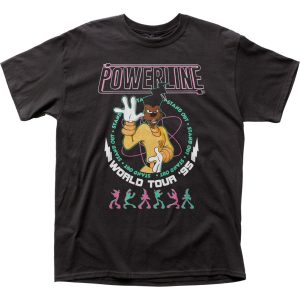 Goofy Movie Powerline Mens T Shirt Black SALE_2866