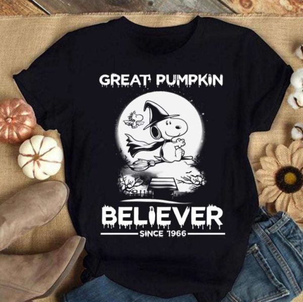 Great Pumpkin Believer Since 1966 Snoopy Disney Halloween Shirt